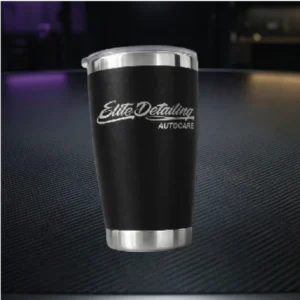 Retro Elite Black & Silver Insulated Engraved Tumbler 20oz
